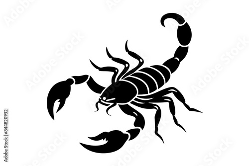 scorpion animal silhouette vector illustration