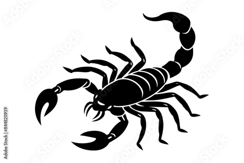 scorpion animal silhouette vector illustration