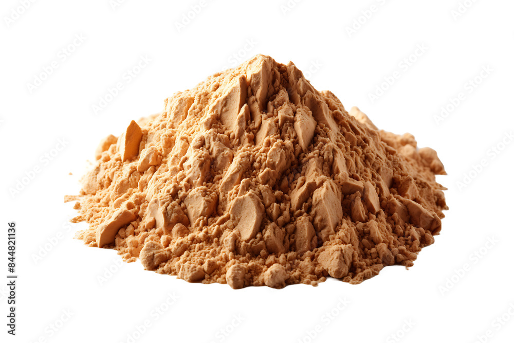 Ginger Powder isolated on transparent background.