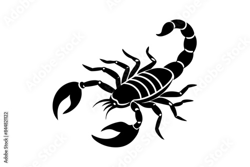 scorpion animal silhouette vector illustration