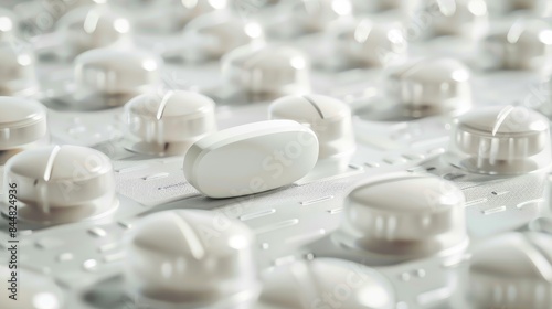 White background with capsule pill healthcare medicine isolated aspirin antibiotics