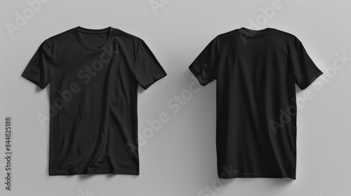 Monochromatic t shirt mockup for brand promotion Both front and back display