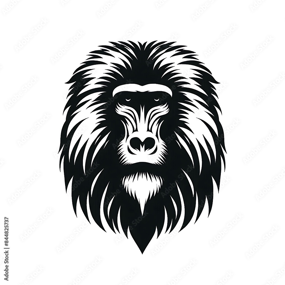 Obraz premium headshot silhouette vector style with white background