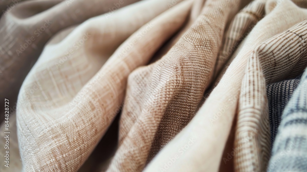 Fototapeta premium Beige Fabric for Garment Manufacturing