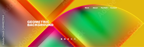 Circle triangle geometric web site page template. Vector Illustration For Wallpaper, Banner, Background, Card, Book Illustration, landing page