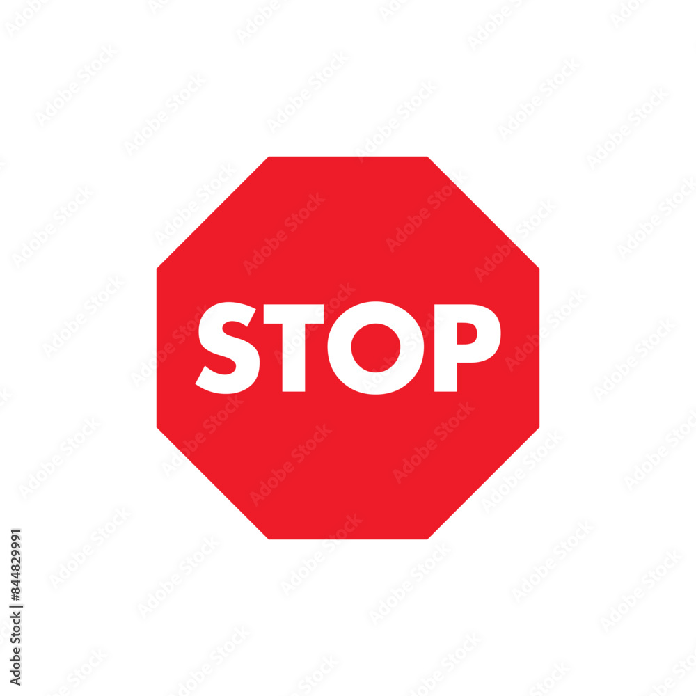 Stop sign icon. Vector illustration Stop sign icon. Vector illustration