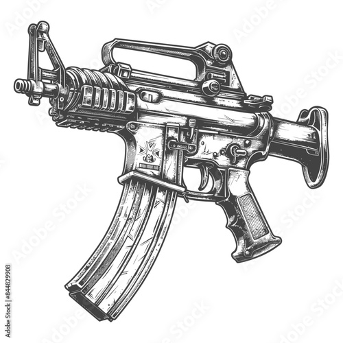 black and white rifle drawing clip art preview