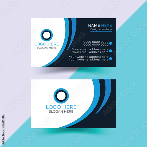 Modern business card - creative and clean business card template. 
Stylish elegant business card design.
 Designed for business and corporate concept. Vector 
