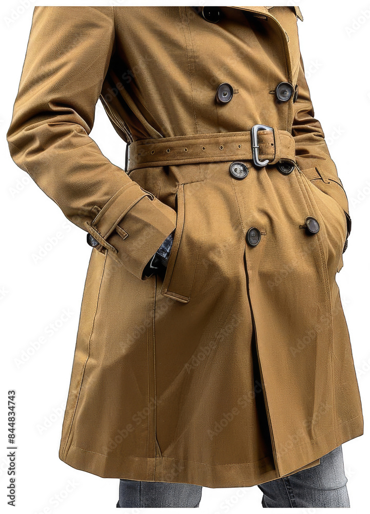 Naklejka premium woman in a trench coat posing for a picture