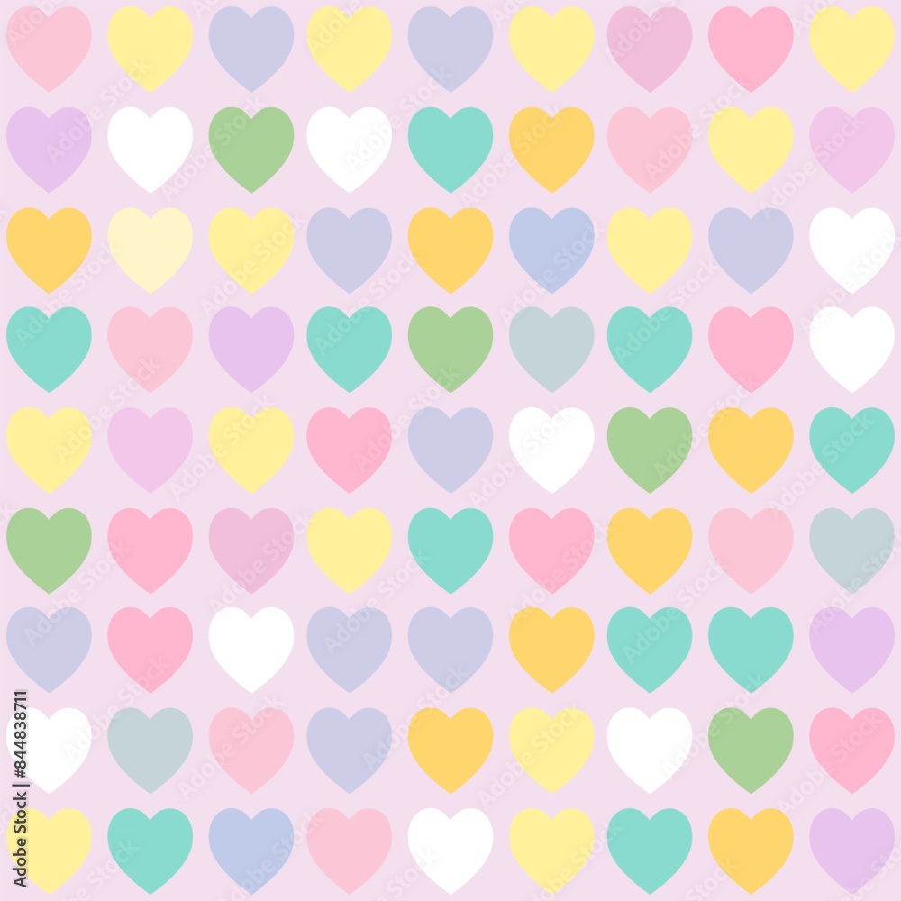 Seamless hearts pattern, pastel colors texture Seamless hearts pattern, pastel colors texture