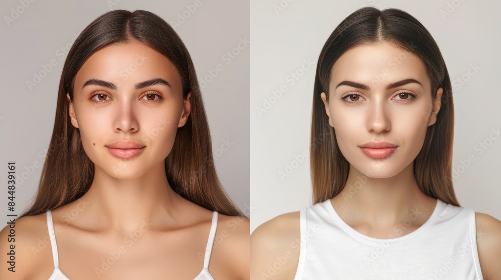 Mesotherapy Treatment Package Promotional Banner with Before and After Photos - Ideal for Print and Digital Use Mesotherapy Treatment Package Promotional Banner with Before and After Photos - Ideal for Print and Digital Use