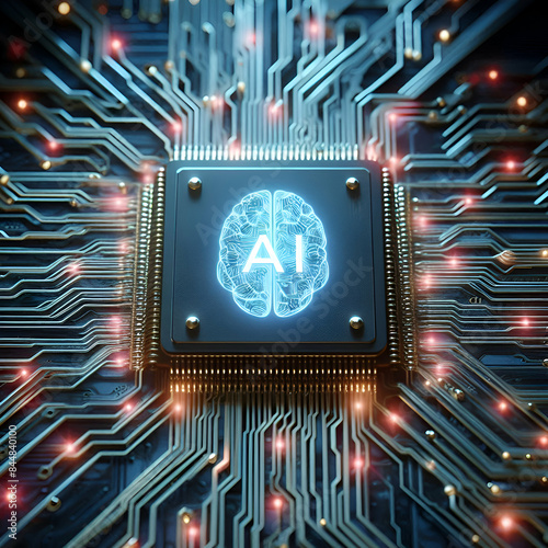 AI chip of artificial intelligence technology, powerful CPU