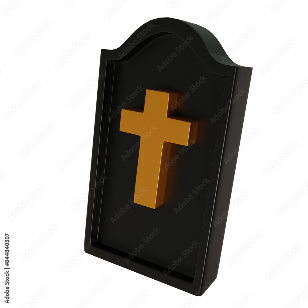 Obraz premium Halloween coffin 3d render illustration. 