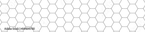 Honeycomb pattern with hexagon mesh. Texture bee comb grid. Flat vector illustration isolated on white background.