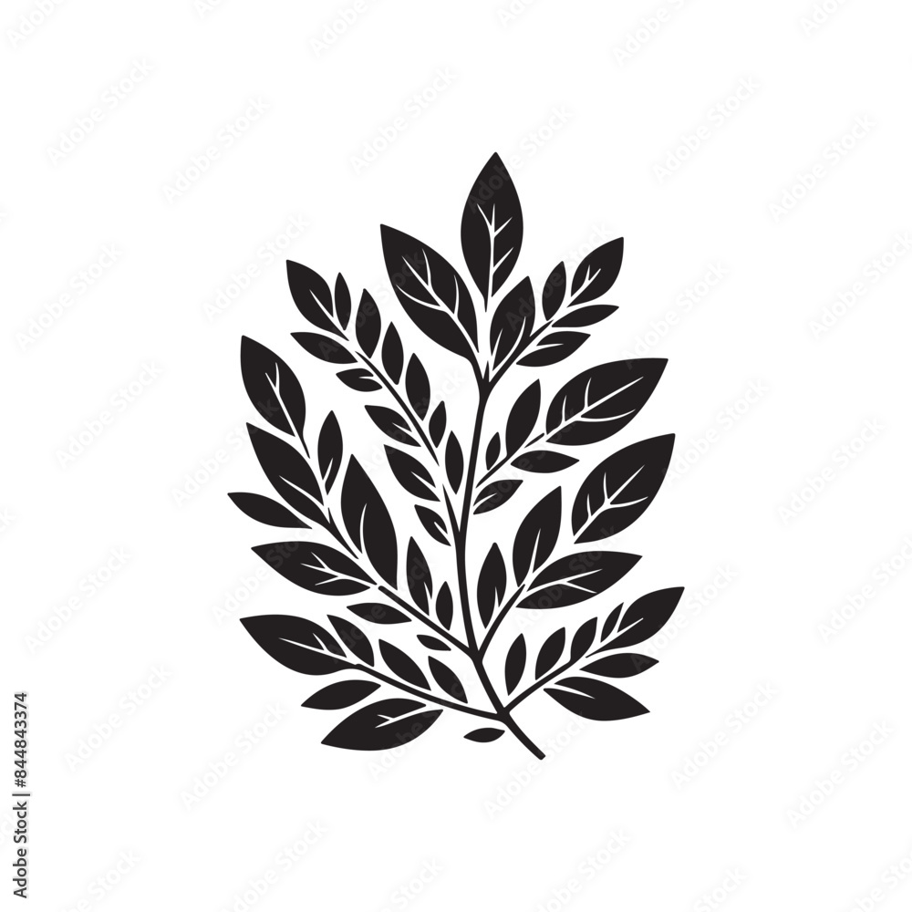 Fototapeta premium Abstract Vector Leaf Art Print