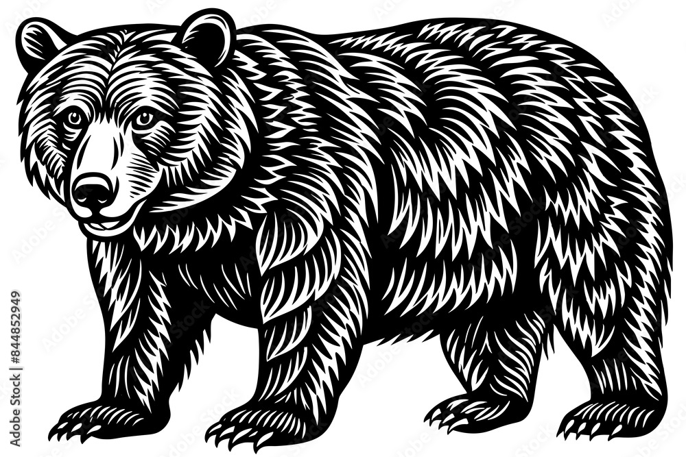 black bear vector illustration