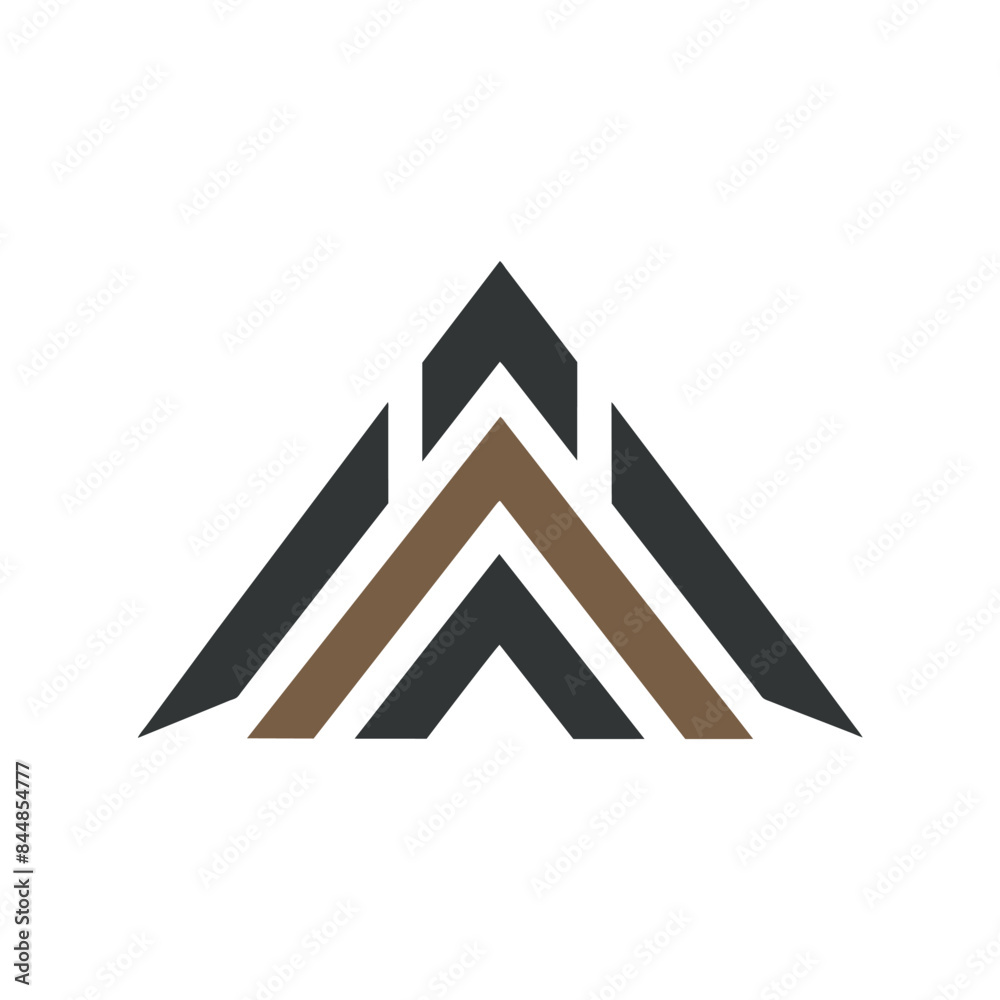 A simple yet striking logo design featuring a triangle with brown and grey stripes, A minimalist logo featuring a simple yet striking typographic design A simple yet striking logo design featuring a triangle with brown and grey stripes, A minimalist logo featuring a simple yet striking typographic design