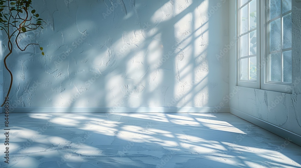 Realistic and Minimalist Blurred Natural Light Window Shadow Overlay on ...