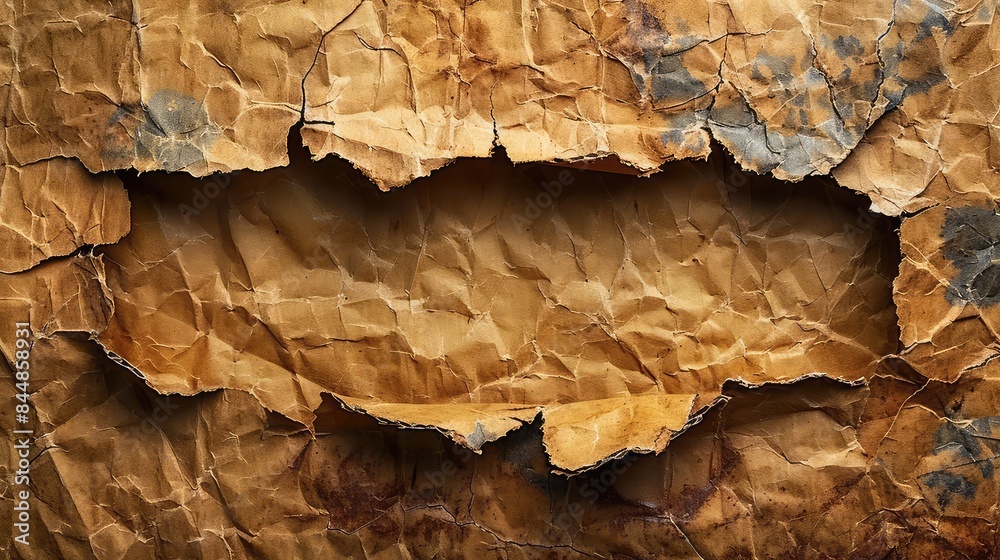 Torn Cardboard Paper Texture, Ideal for Text Box or Message Background, High Resolution Image Torn Cardboard Paper Texture, Ideal for Text Box or Message Background, High Resolution Image