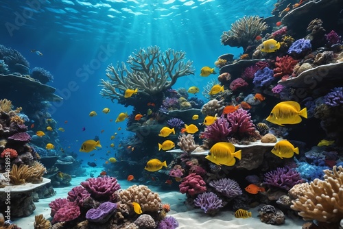 Marine Life's Vibrant Canvas: The Coral Reef. © Andrey