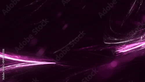 Futuristischer violetter Lichteffekt in hell leuchtender Energiestruktur. Geschwindigkeitseffekt. Abstrakte leuchtende Lichtlinien, bewegte Energiestrahlen, innovativ photo