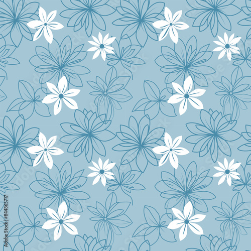 Seamless floral pattern. Background in small flowers for textiles, fabrics, cotton fabric, covers, wallpaper, print, gift wrapping, postcard, scrapbooking. 
