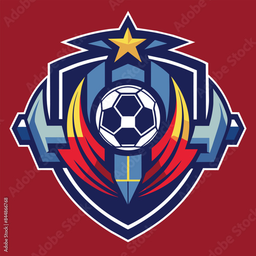 An abstract symbol representing the strength of a soccer team, An abstract symbol that embodies the strength of a football team