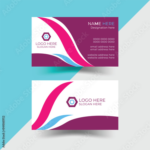 Simple Business Card Layout. Modern Business Card - Creative and Clean Business Card Template. 
Luxury business card design template.
Elegant with abstract.
