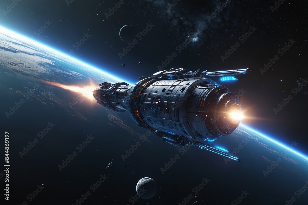 Art in High Orbit: The Detailed Artwork of a Futuristic Spaceship Art in High Orbit: The Detailed Artwork of a Futuristic Spaceship