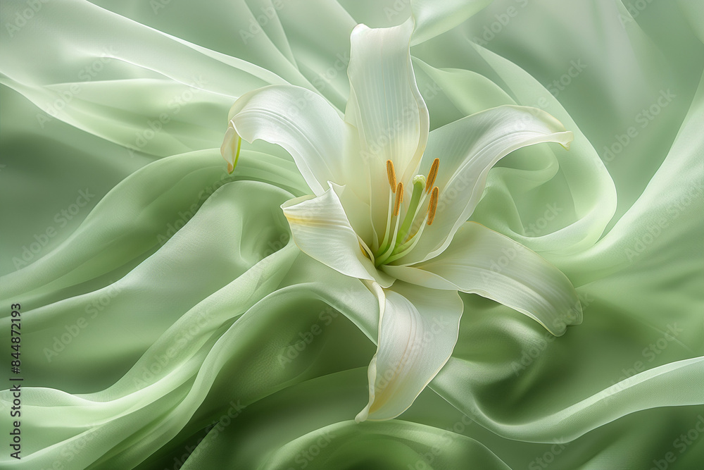 Luxury silk cloth and flowers Luxury silk cloth and flowers