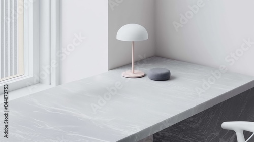An empty table in the interior. To display the product