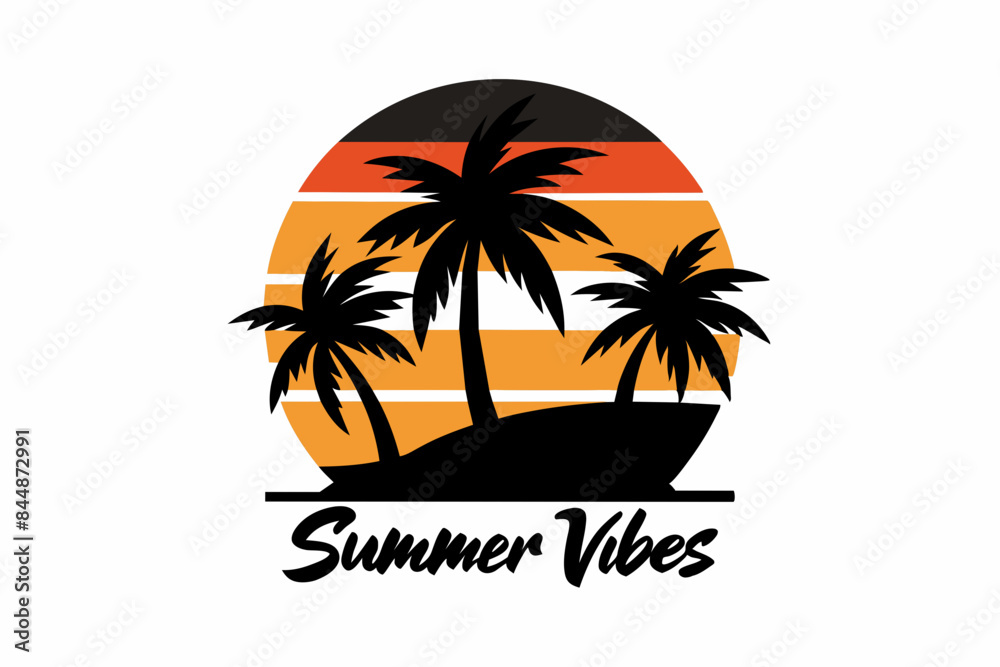 t-shirt palm beach vector illustration