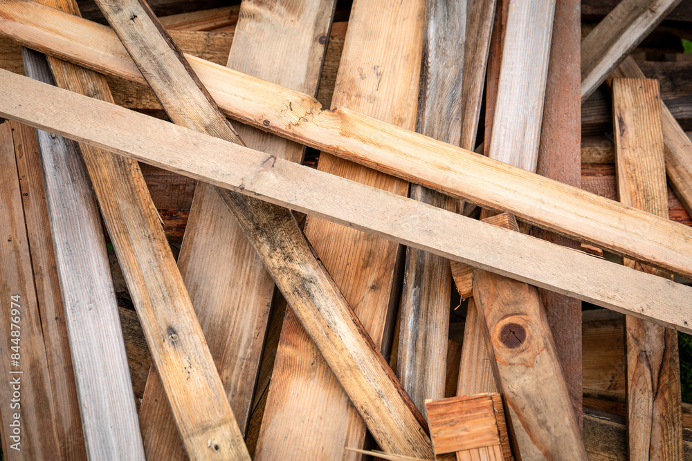 Wooden boards for construction, surplus and waste Wooden boards for construction, surplus and waste
