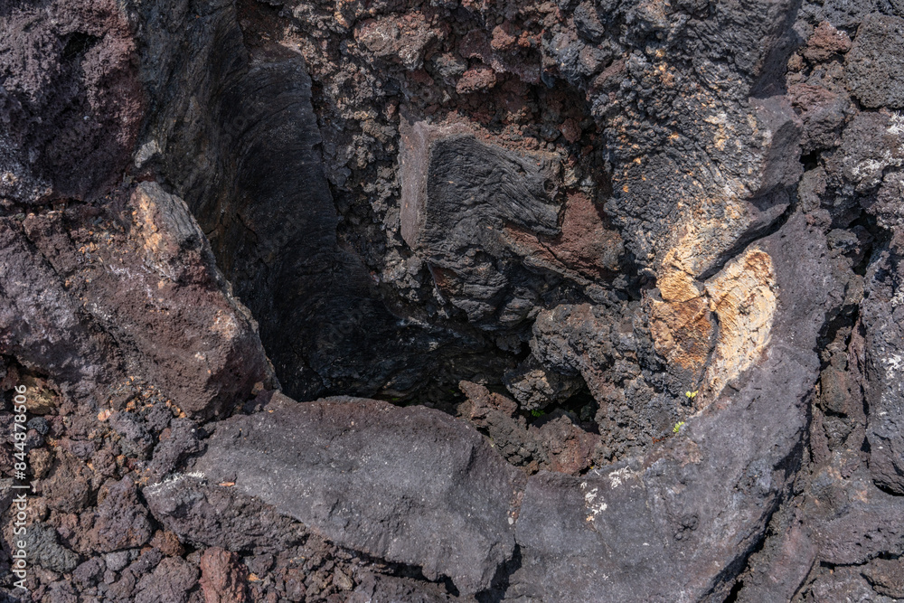 A lava tree mold, sometimes erroneously called a lava tree cast, is a hollow lava formation that formed around a tree trunk. Hawaii Volcanoes National Park, July 1974 Lava Flow from Fissure vent A lava tree mold, sometimes erroneously called a lava tree cast, is a hollow lava formation that formed around a tree trunk. Hawaii Volcanoes National Park, July 1974 Lava Flow from Fissure vent
