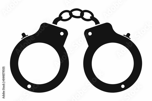 handcuffs crime vector illustration