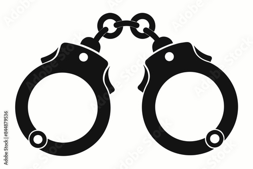 handcuffs crime vector illustration