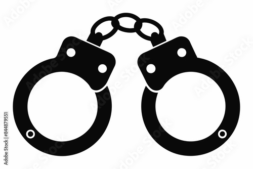 handcuffs crime vector illustration