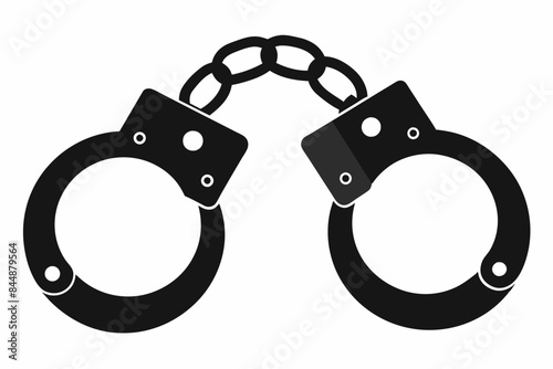 handcuffs crime vector illustration