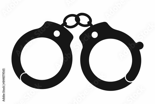 handcuffs crime vector illustration