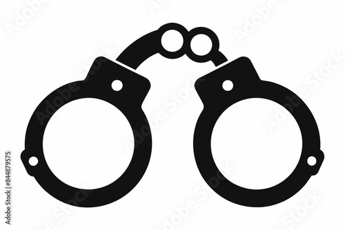 handcuffs crime vector illustration