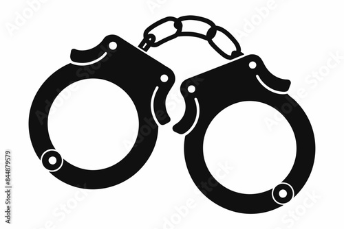 handcuffs crime vector illustration