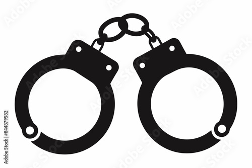 handcuffs crime vector illustration