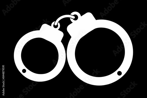 handcuffs crime vector illustration