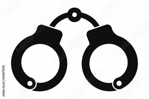 handcuffs crime vector illustration