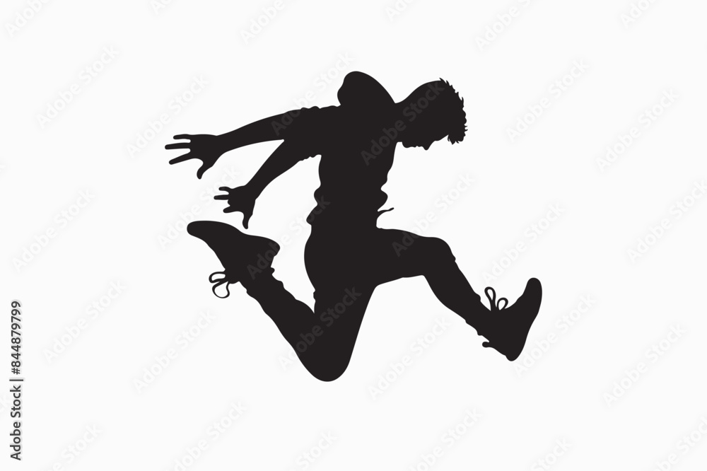 Man jump silhouette vector illustration Man jump silhouette vector illustration