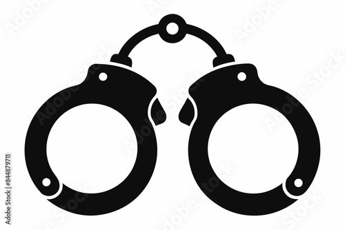 handcuffs crime vector illustration