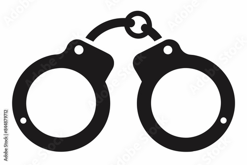 handcuffs crime vector illustration