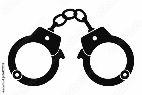 handcuffs crime vector illustration