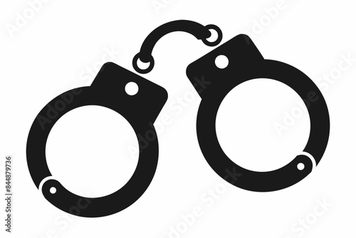 handcuffs crime vector illustration