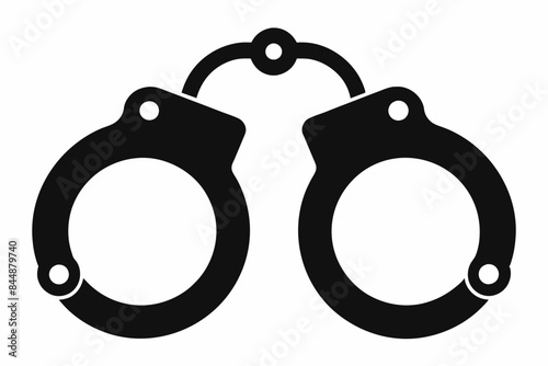 handcuffs crime vector illustration